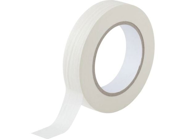 TOOLCRAFT crepebånd hvit (L x B) 50 m x 25 mm 1 stk