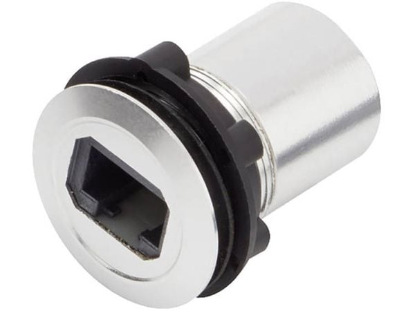 TRU COMPONENTS RJ45-02-BK RJ-Einbaubuchse 1417397 Liitin, uppoasennus Musta 1 kpl
