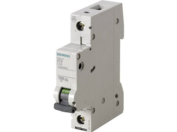 Siemens 5SL41016 5SL4101-6 Ledningssikkerhedsafbryder 1-napainen 1 A 230 V, 400 V