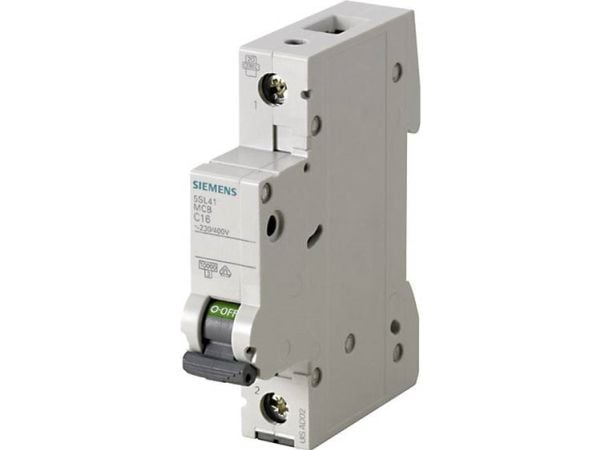 Siemens katkaisija 1-napainen 2 A 230 V, 400 V 5SL4102-6 (5SL4102-6)