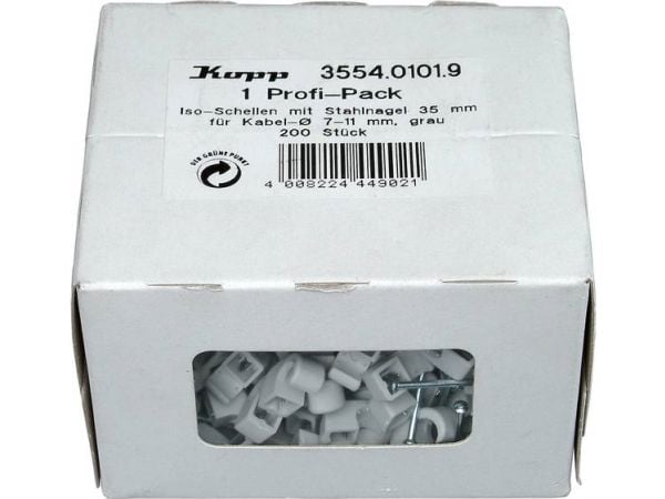 Kopp 355401019 Kiinnittimet 355401019 Bundt-Ø-område 7 til 11 mm Grå 200 stk