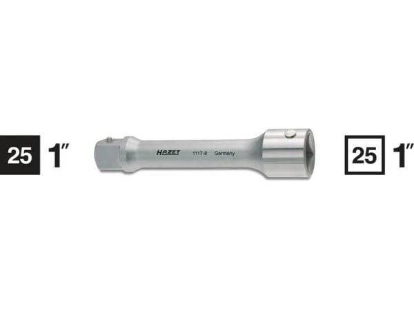 Hazet 1117-8 hylseforlenger 1" 1 (25 mm) 200 mm 1 stk