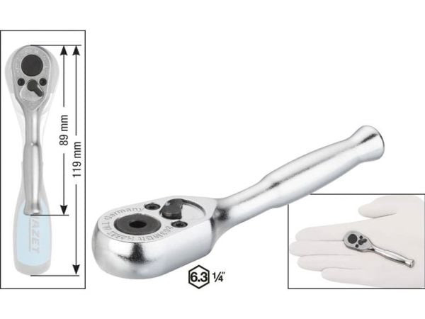 Hazet 863MBIT Bitti räikkä 1/4 (6,3 mm) 89 mm
