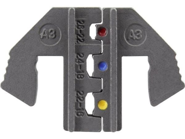 TOOLCRAFT PLE-0A3 krympeinnsatser krympetang for isolerte kabelsko passer til TOOLCRAFT PZ-500