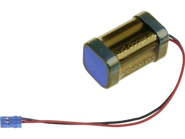 Panasonic eneloop Pro Würfel F2x2 Graupner Battery Pack 4x R6 (AA) Kabel, kontakt NiMH 4.8 V 2450 mAh