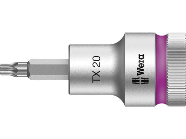 Wera 05003830001, Stikkontakt, 1/2", 1 hoder, T20, Kromvanadiumstål, Kromfarget