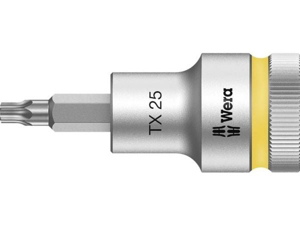 Wera 05003831001, Stikkontakt, 1/2", 1 hoder, T25, Kromvanadiumstål, Kromfarget