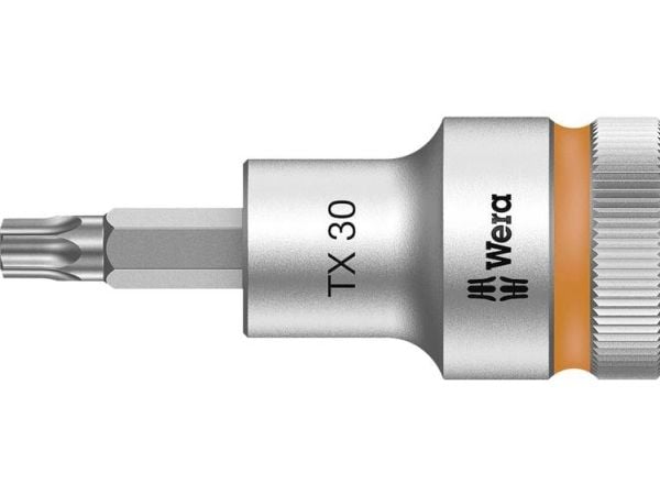 Wera 05003833001, Stikkontakt, 1/2", 1 hoder, T30, Kromvanadiumstål, Kromfarget