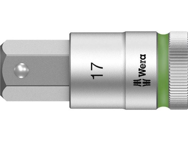 Wera 05003828001, Stikkontakt, 1/2", Metrisk, 1 hoder, 17 mm, Kromvanadiumstål