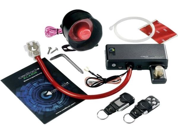 Cadillock Alarm Plus bilalarmsystem startsperre, vibrasjonssensor, inkl. fjernkontroll 12 V