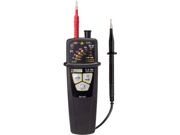 Chauvin Arnoux C.A 762 Kaksinapainen jännitetesteröintilaite CAT IV 600 V LED, akustiikka