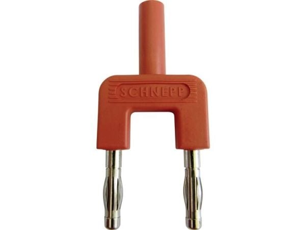 Schnepp 19/4 mB/rt kortslutningskontakt rød, stift-Ø 4 mm, stiftavstand 19 mm