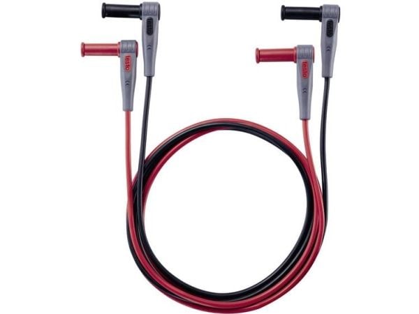 testo 0590 0014 Turvatestausjohtosarja [liitin 4 mm - liitin 4 mm] 1,00 m musta, punainen 1 kpl 1 kpl