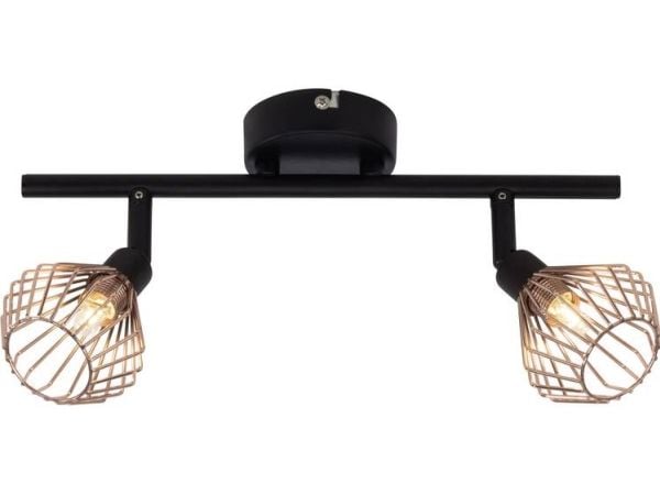 Brilliant Dalma - Takspotlight - 2 holdere - G9 - svart, kobber