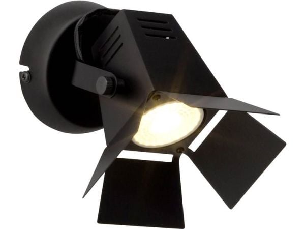 Brilliant Movie G08910/76 Vægprojektør GU10 5 W Halogen Sort (mat)