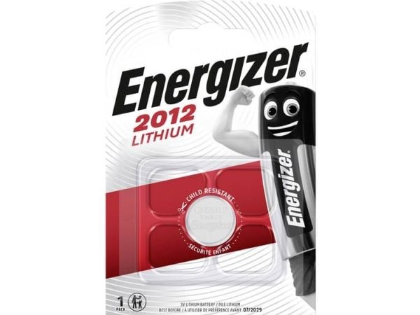 Energizer EN-E300164200, Kertakäyttöinen akku, CR2012, Litium, 1 kpl, Hopea, Ripustettava laatikko