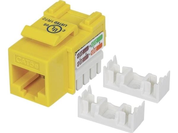 Intellinet 210133, litteä, keltainen, RJ-45, uros, 22/26, Cat5e