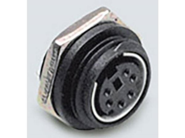 BKL Electronic 0204035 mini-DIN rundkontakt for vertikal innbygging Polantall: 4 svart 1 stk
