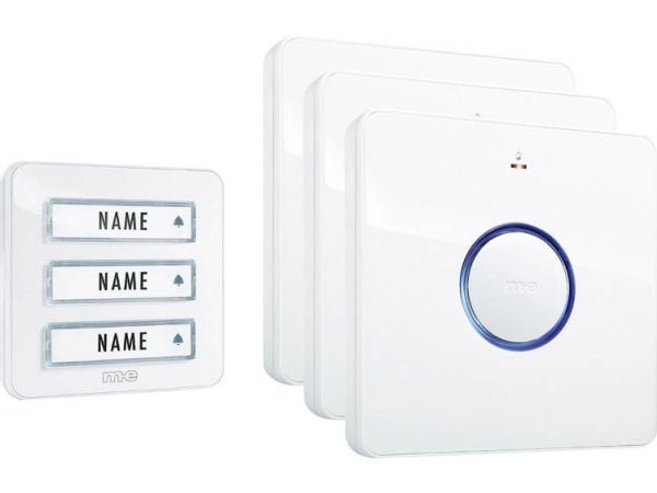 m-e modern-electronics 41097 trådløs ringeklokke komplett sett (41097)