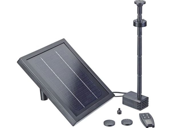 Pontec 43324 PondoSolar 250 solcellepumpe kontroll med belysning, med batterilager