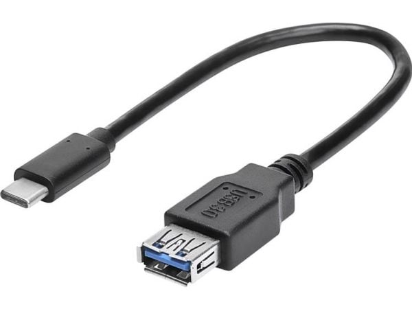 Renkforce RF-4455819, 0,15 m, USB C, USB A, USB 3.2 Gen 1 (3.1 Gen 1), 5000 Mbit/s, Sort