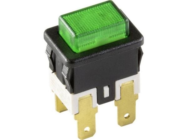 interBär 3635-250.22 Painekytkin 250 V 16 A 1 x Off/On Klikkaava vihreä 1 kpl