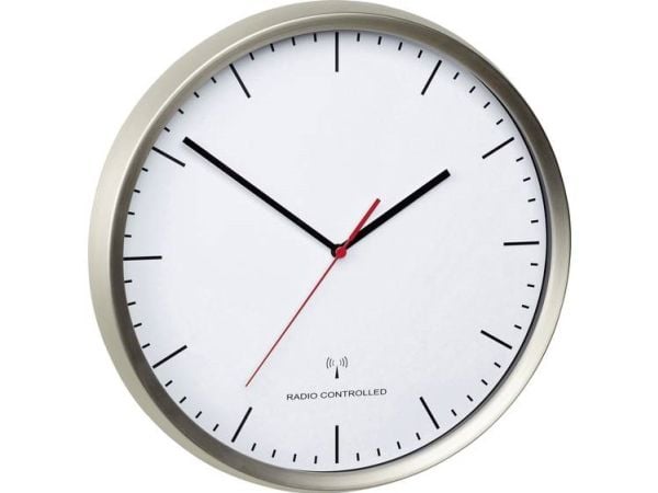TFA-Dostmann 60.3521.02, Vegg, Rund, Sølv, Hvit, Rustfritt stål, Glass, Barn og voksne