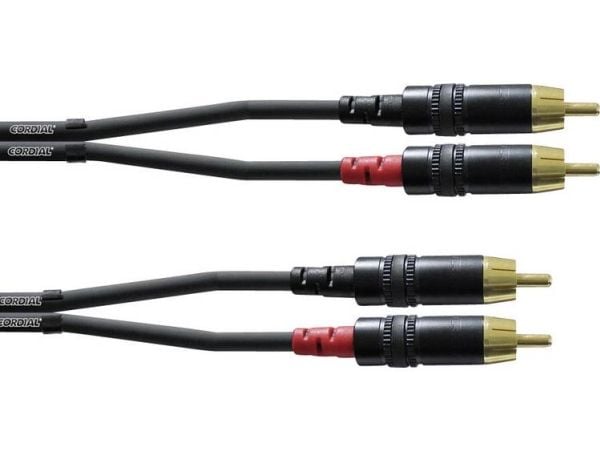 Cordial CFU 0,9 CC ljudadapterkabel [2x Cinch - 2x Cinch] 0,90 m svart
