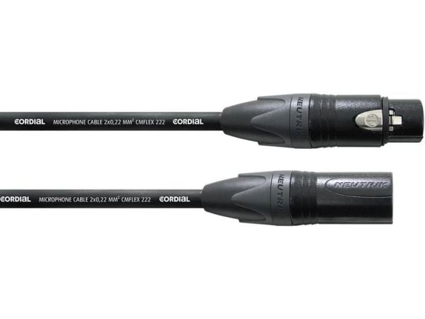 Cordial CPM 5 FM-FLEX XLR tilkoblingsledning [1x XLR-tilkobling - 1x XLR-plugg] 5,00 m, sort