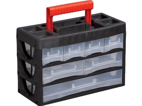 VISO sortimentsbox (L x B x H) 320 x 150 x 210 mm antal fack: 11 innehåll: 1 st