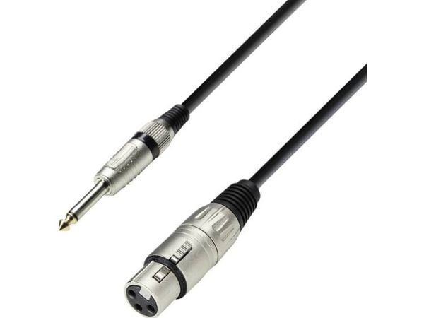 adam hall K3MFP0300, XLR, Hunkjønn, 6.35mm, Hankjønn, 3 m, Sort