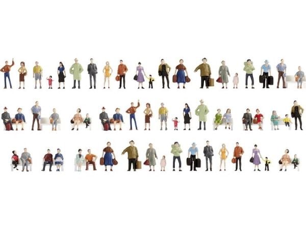 NOCH Mega Economy Figures Set, N (1:160), Flerfarget