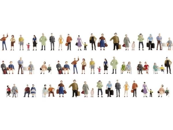 NOCH Mega Economy Figures Set, TT (1:120), Flerfarget
