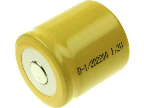 Mexcel D-1/2D2200 spesialbatteri 1/2D Flat-Top NiCd 1,2 V 2200 mAh, 1 stk