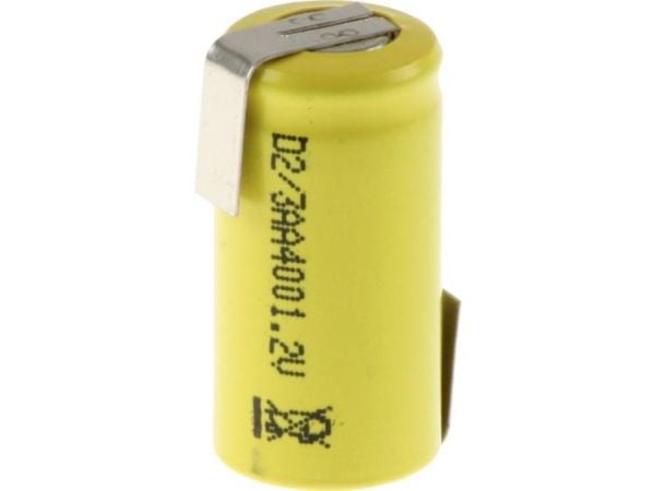 Mexcel D-2/3AA400 spesialbatteri 2/3AA Z-loddetapp, flat-top NiCd 1,2 V 400 mAh, 1 stk