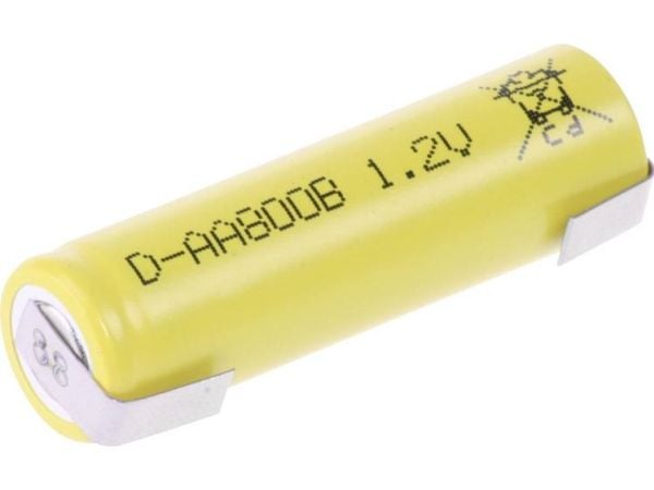 Mexcel -AA800B spesialbatteri R6 (AA) U-loddefane, Flat-Top NiCd 1,2 V 800 mAh, 1 stk