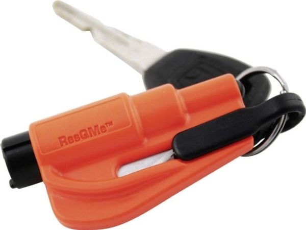 resqme 310133 redningsverktøy sikkerhetsverktøy selekniv, rutehammer (76 x 17 x 32 mm) 1 stk