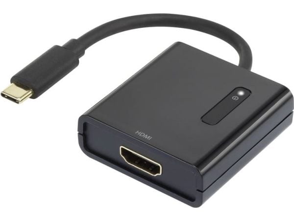 Renkforce RF-4472892, 0,15 m, USB Type-C, HDMI, Uros, Naaras