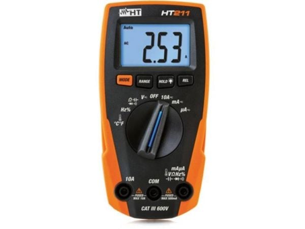 HT Instruments HT211 digital håndmultimeter CAT III 600 V (oppløsning): 4000