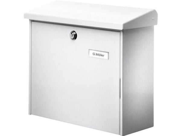 Postilaatikko Burg Wächter COMFORT 913 W Teräslevy Valkoinen Avainlukko