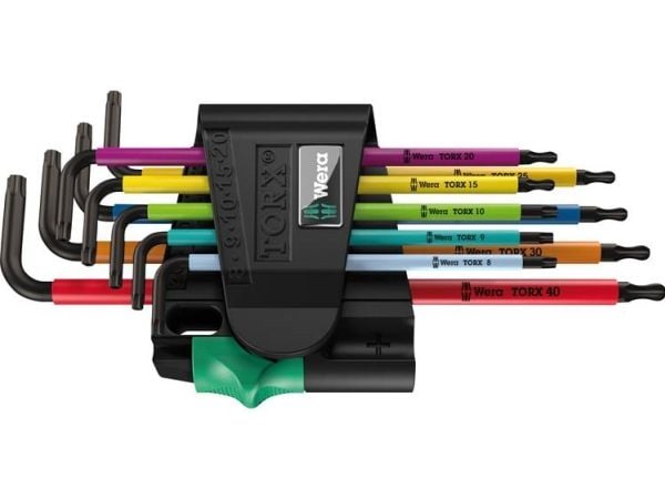Wera 967/9 TX BO - L-nøkkelsett - 9 deler - inn holder