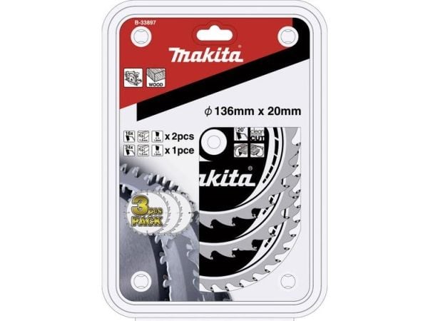 Makita B-33897, Puu, 13,6 cm, 2 cm, 1,5 mm, 3 kpl