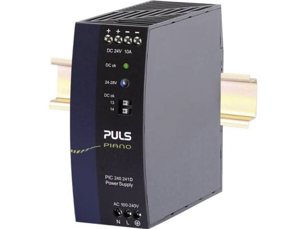 PULS Piano Strømforsyning til DIN-skinne (DIN-kisko) 24 V 10 A 240 W Antal udgange:1 x Indhold 1 stk