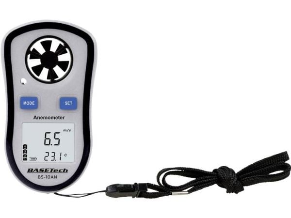 Basetech BS-10AN Anemometri 0,1-30 m/s lämpötilanmittaustoiminnolla varustettuna