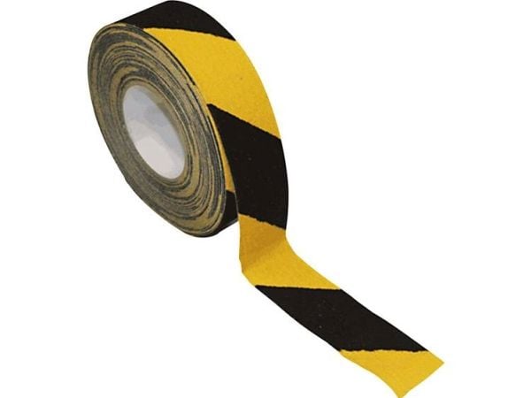 B-SAFETY AR246050 Liukastumisenestopinnoite muotoiltavissa Keltainen, Musta (L x S) 18,3 m x 50 mm