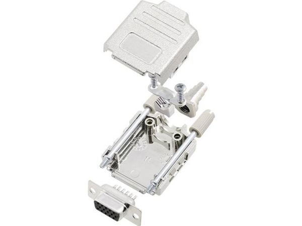 encitech DPPK09-M-HDS15-K 6355-0014-11 D-SUB-kiskosarja 180° Napojen lukumäärä: 15 juotospäätä 1 sarja