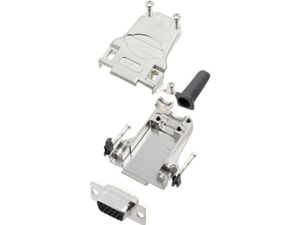 encitech DTZF09-HDS15-K 6355-0063-11 D-SUB innførings-/loddekoppsett 180° poltall: 15 loddekopper 1 sett