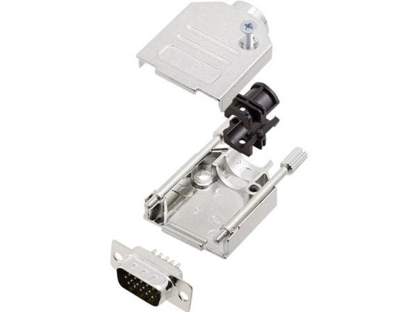 encitech DTZK09-HDP15-K D-SUB pinlistesett, 180°, poltall: 15 loddelokk, 1 sett