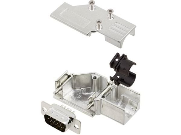 encitech DCMR-FK-09-HDP15-K D-SUB stiftliste-sett 90° poltall 15 loddepunkt 1 sett
