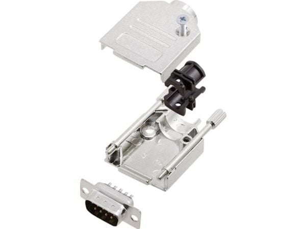 encitech D-SUB stiftlistesett 180° - poltall: 9 - loddepunkt - 1 sett